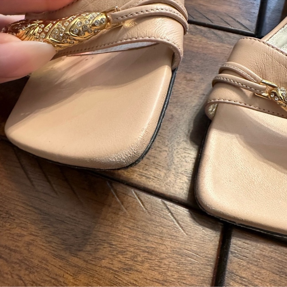Authentic Gucci Dora Crystal tiger head kitten heels size 38.5 - Picture 9 of 12